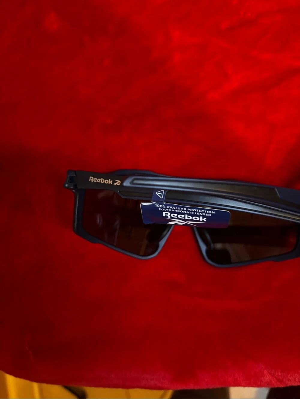 Reebok Black Sunglasses with Dark Blue Lenses